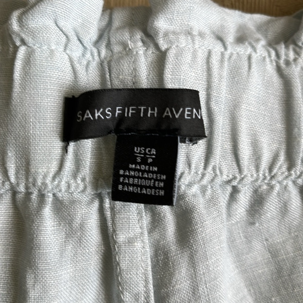 Saks 5th Ave - Linen Pants in Pale Blue - Small - Picture 5 of 7